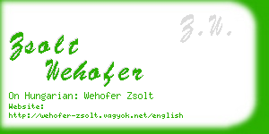 zsolt wehofer business card